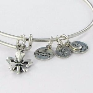 Alex and Ani Fleur de Lis Charm Bangle